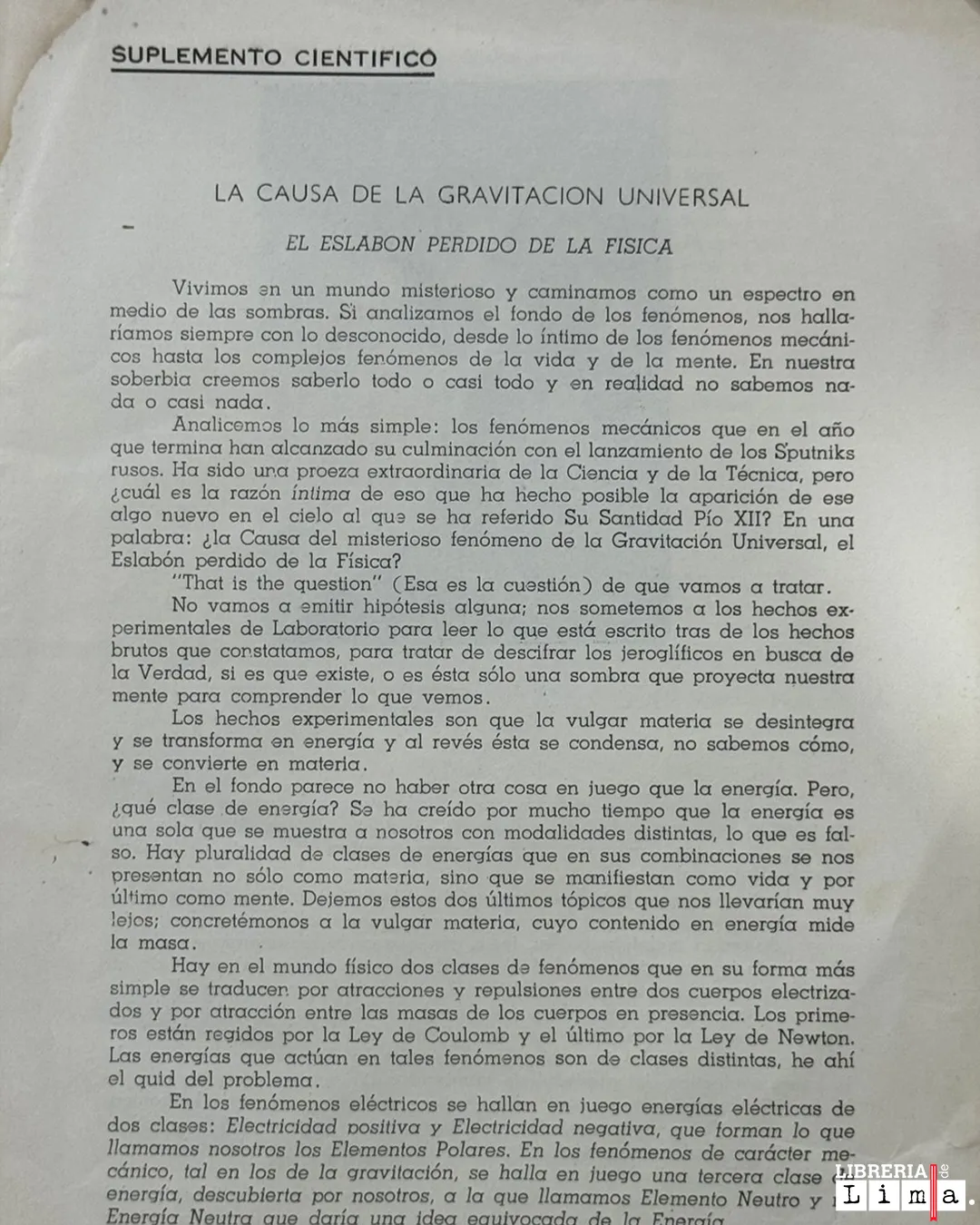 SUPLEMENTO CIENTÍFICO Y LITERARIO DEL ‘REALO DE UNA IDEA A SU REALIZACIÓN (1958)’ - Imagen 2
