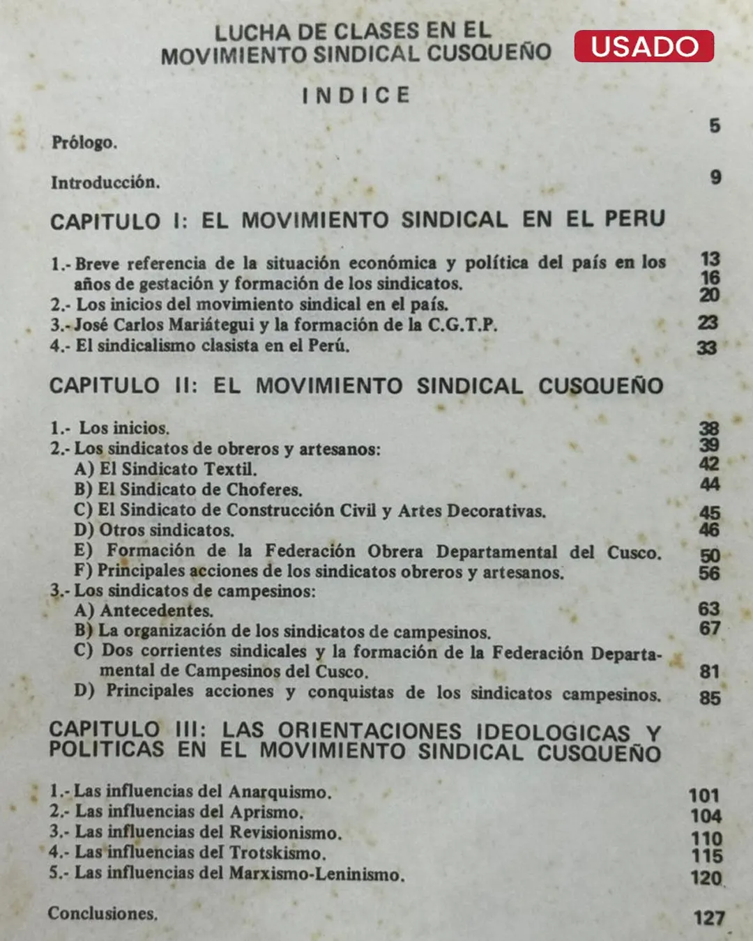 LUCHA DE CLASES EN EL MOVIMIENTO SINDICAL CUSQUEÑO (1927 – 1965) - Imagen 2