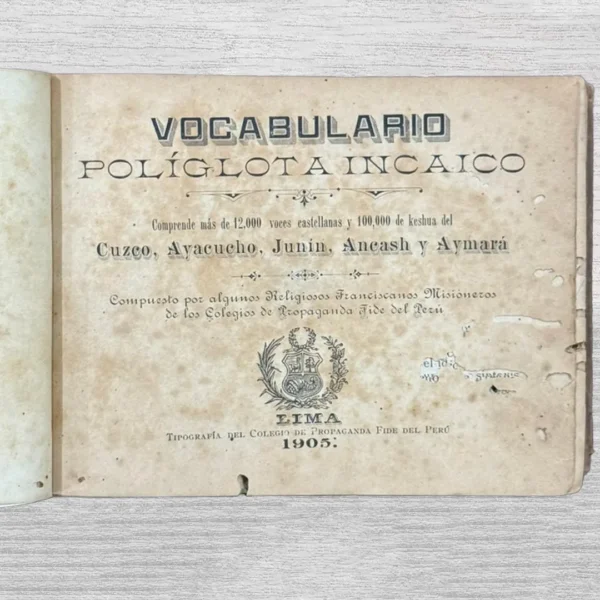 VOCABULARIO POLIGLOTA INCAICO