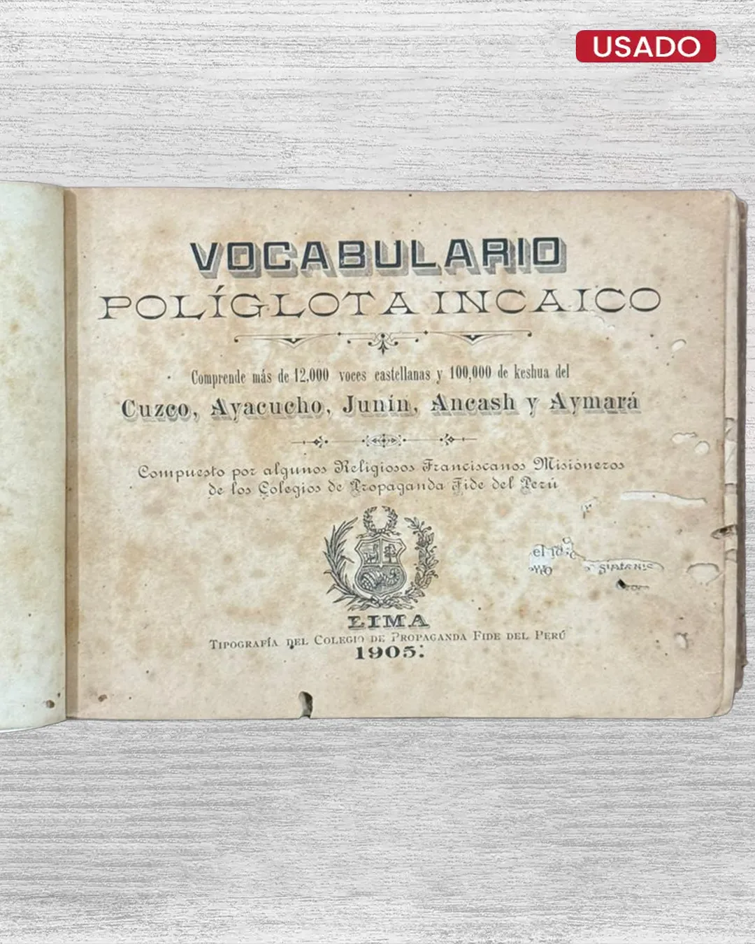 VOCABULARIO POLIGLOTA INCAICO