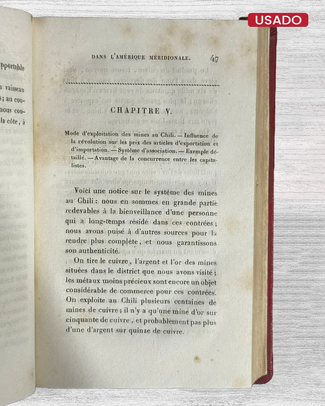 VOYAGE AU CHILI, AU PERÚ ET AU MEXIQUE, PENDANT LES ANNÉES 1820, 1821 ET 1822 – SEGUNDO TOMO - Imagen 3