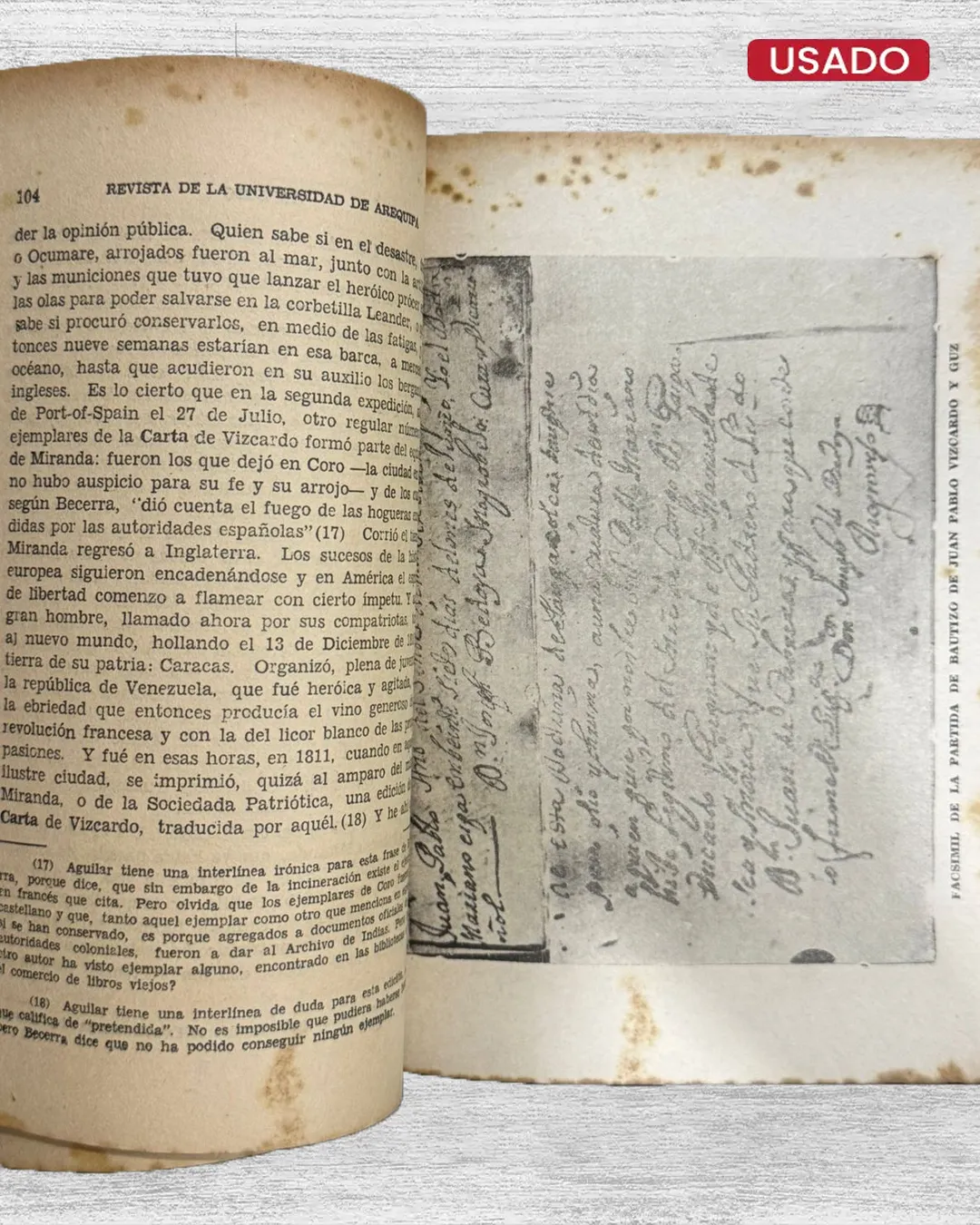 REVISTA: HOMENAJE A JUAN PABLO VIZCARDO Y GUZMÁN - Imagen 3