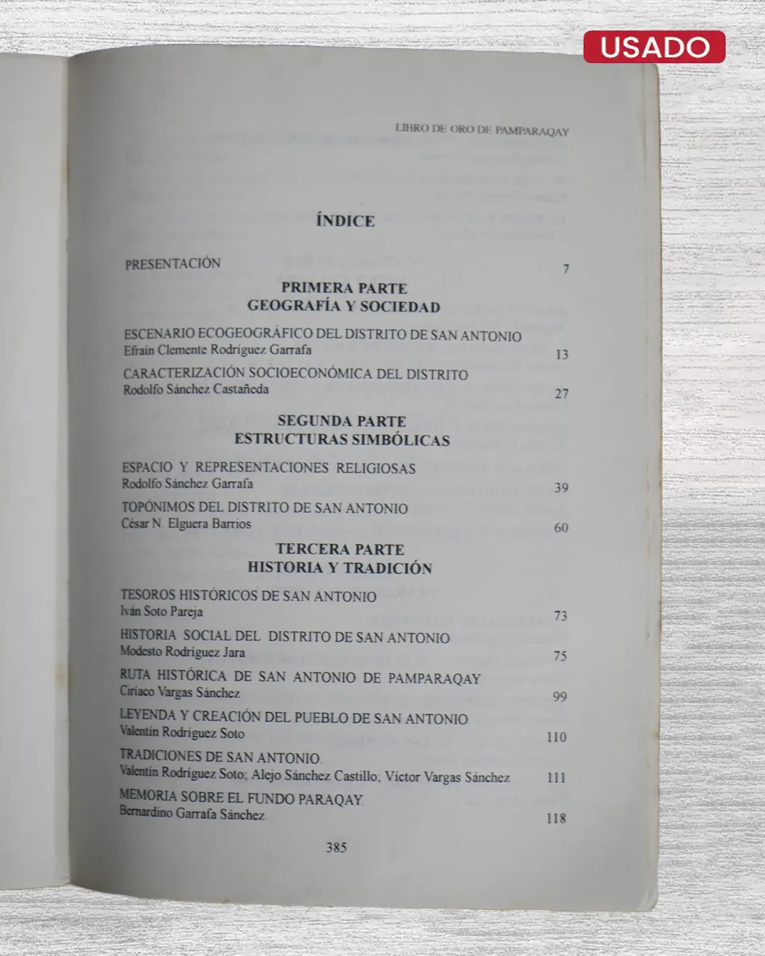 LIBRO DE ORO DE PAMPARAQAY. IMAGEN E HISTORIA DE SAN ANTONIO GRAU-APURIMAC - Imagen 3