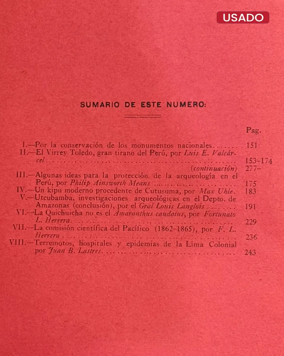 REVISTA DEL MUSEO NACIONAL – II SEMESTRE 1940 (TOMO IX, NO 2) - Imagen 3