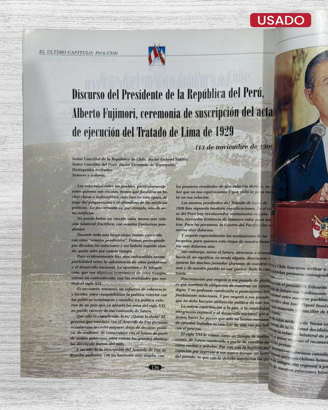 FIN A LAS HIPOTECAS DEL PASADO – ACTA DE EJECUCION. PERU – CHILE (1999) - Imagen 3