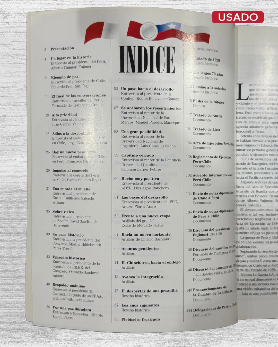 FIN A LAS HIPOTECAS DEL PASADO – ACTA DE EJECUCION. PERU – CHILE (1999) - Imagen 2