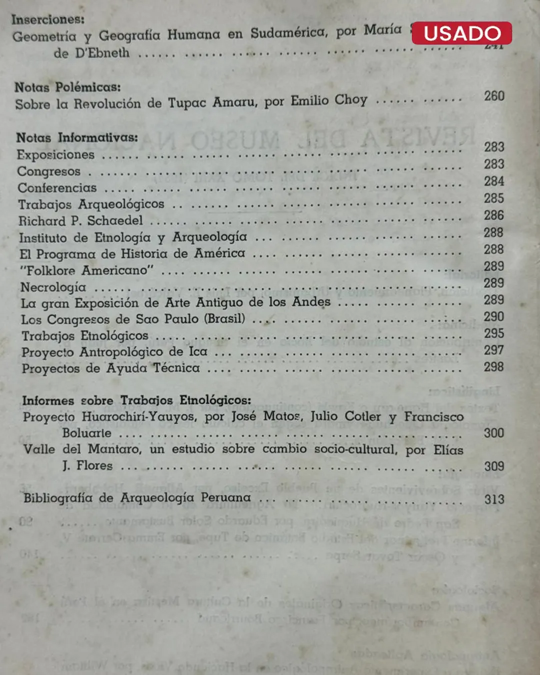 REVISTA DEL MUSEO NACIONAL TOMO XXIII - Imagen 4