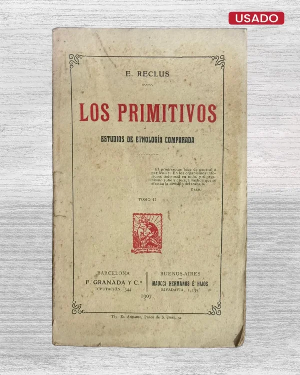 LOS PRIMITIVOS. ESTUDIOS DE ETNOLOGÍA COMPARADA (TOMO II)