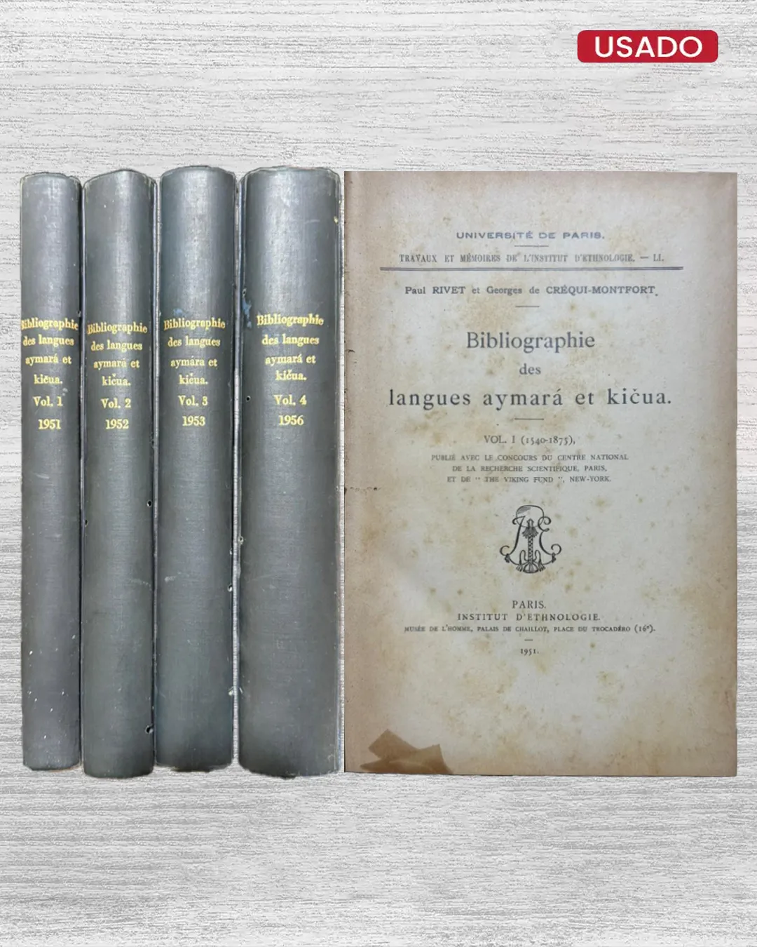 BIBLIOGRAPHIE DES LANGUES AYMARÁ ET KICUA (4 VOLUMENES) - TEXTO EN FRANCES Y EN ESPAÑOL