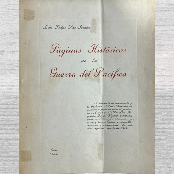 PÁGINAS HISTÓRICAS DE LA GUERRA DEL PACÍFICO