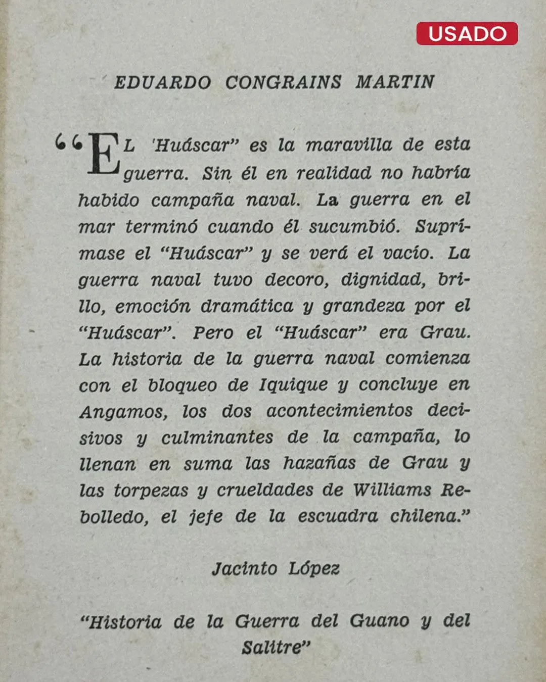 MIGUEL GRAU: EL LEÓN DEL PACÍFICO - Imagen 2