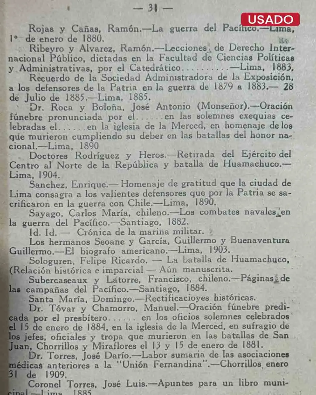 LA UNIVERSIDAD MAYOR DE SAN MARCOS Y LA GUERRA DEL PACÍFICO. 5 DE ABRIL DE 1879 – 23 DE OCTUBRE DE 1883 (TOMO I) - Imagen 2