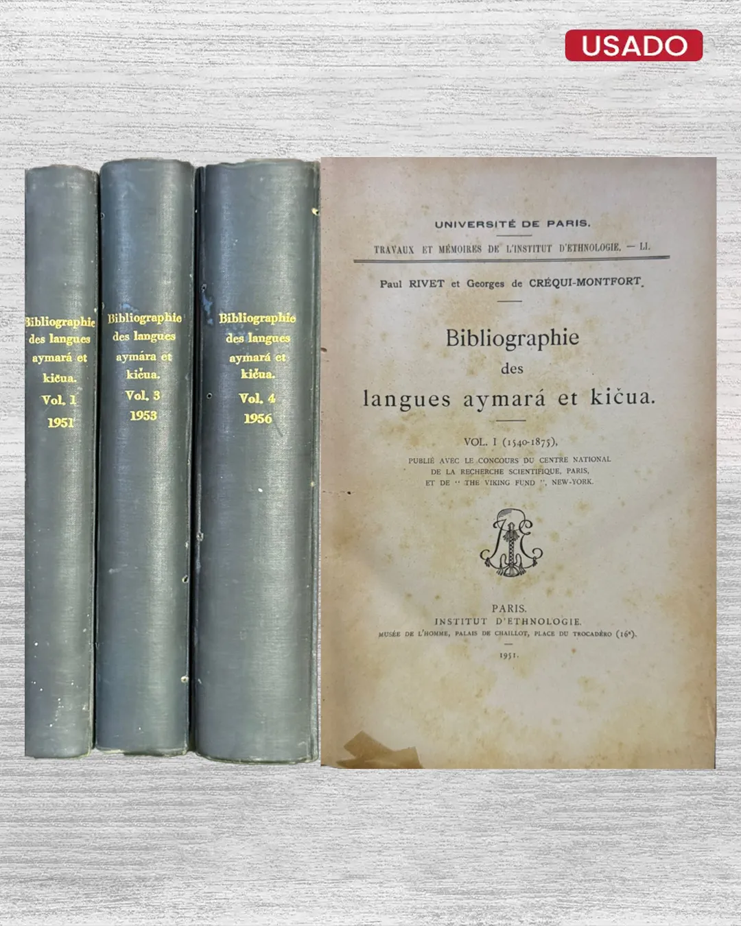 BIBLIOGRAPHIE DES LANGUES AYMARÁ ET KICUA (VOL. 1 – VOL. III – VOL IV) - TEXTO EN FRANCES Y EN ESPAÑOL