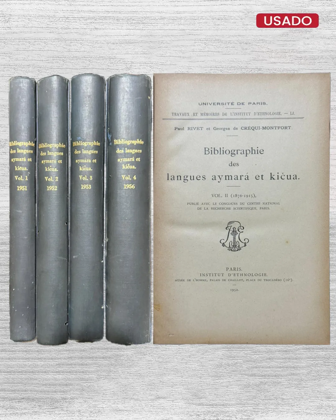 BIBLIOGRAPHIE DES LANGUES AYMARÁ ET KICUA (4 VOLUMENES) - TEXTO EN FRANCES Y EN ESPAÑOL - Imagen 3
