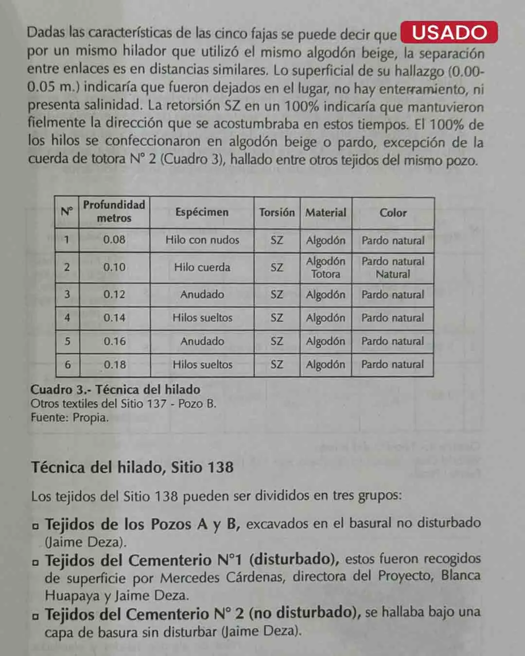 TEJIDOS PRECERÁMICOS DE LAS SALINAS DE CHAO - Imagen 3