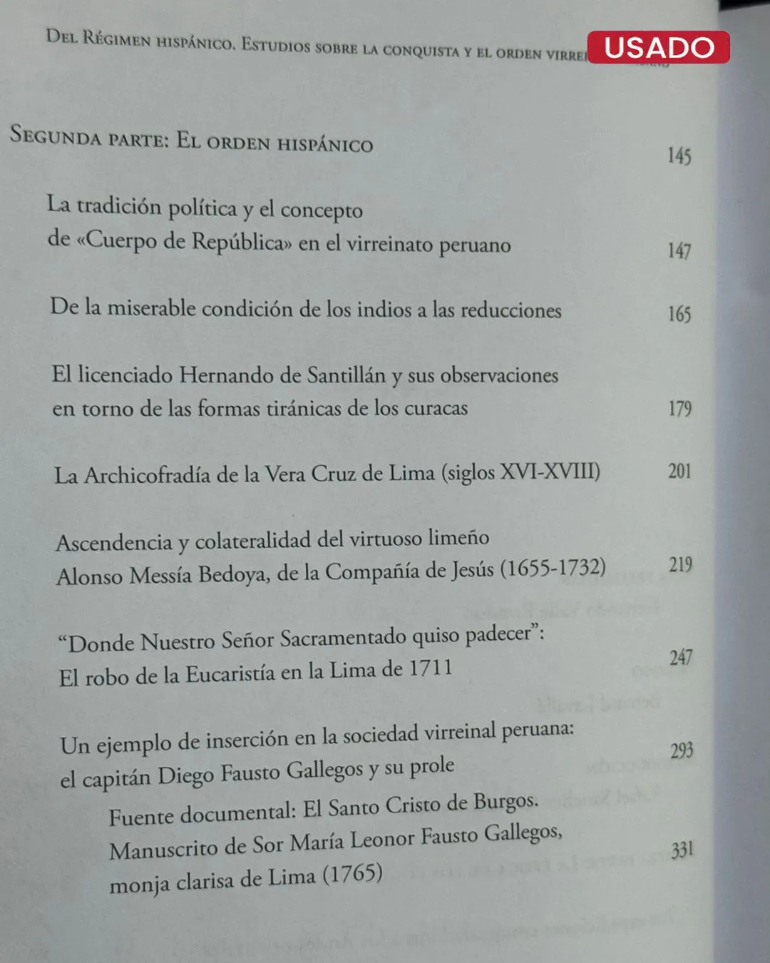 DEL RÉGIMEN HISPÁNICO. ESTUDIOS SOBRE LA CONQUISTA Y EL ORDEN VIRREINAL PERUANO - Imagen 3