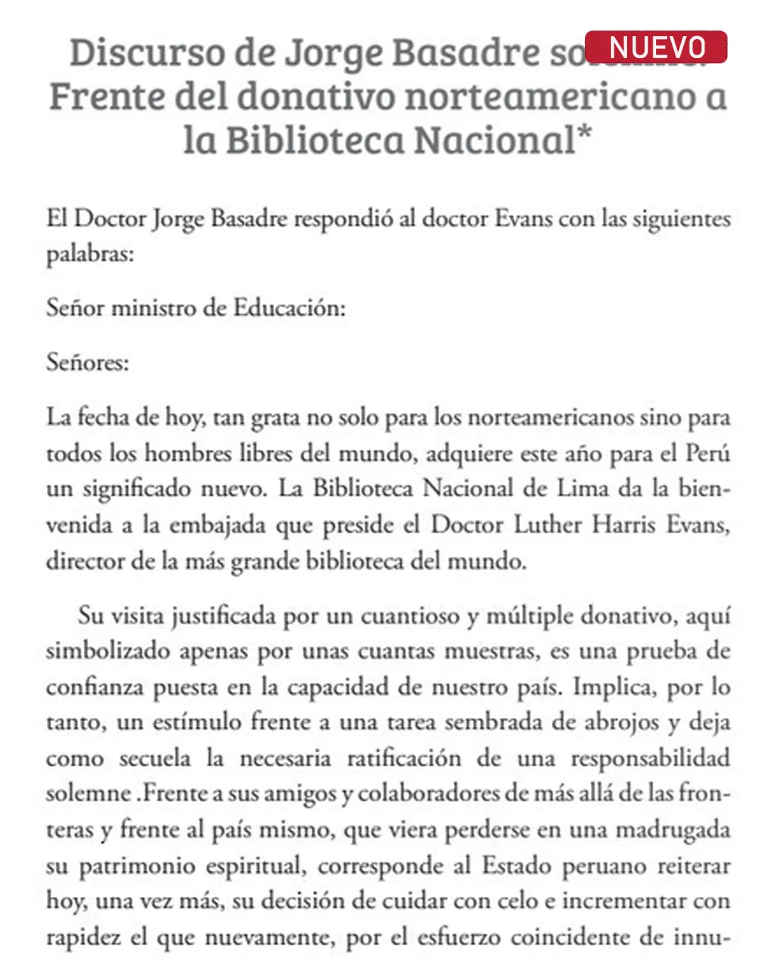 JORGE BASADRE. VIDA Y OBRA DEL ILUSTRE BIBLIOTECARIO PERUANO - Imagen 3
