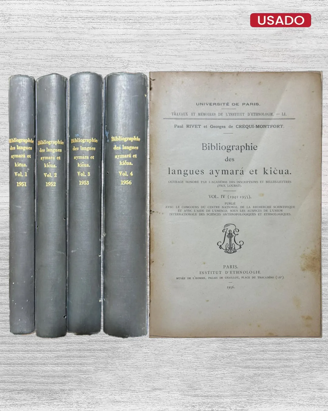 BIBLIOGRAPHIE DES LANGUES AYMARÁ ET KICUA (4 VOLUMENES) - TEXTO EN FRANCES Y EN ESPAÑOL - Imagen 6