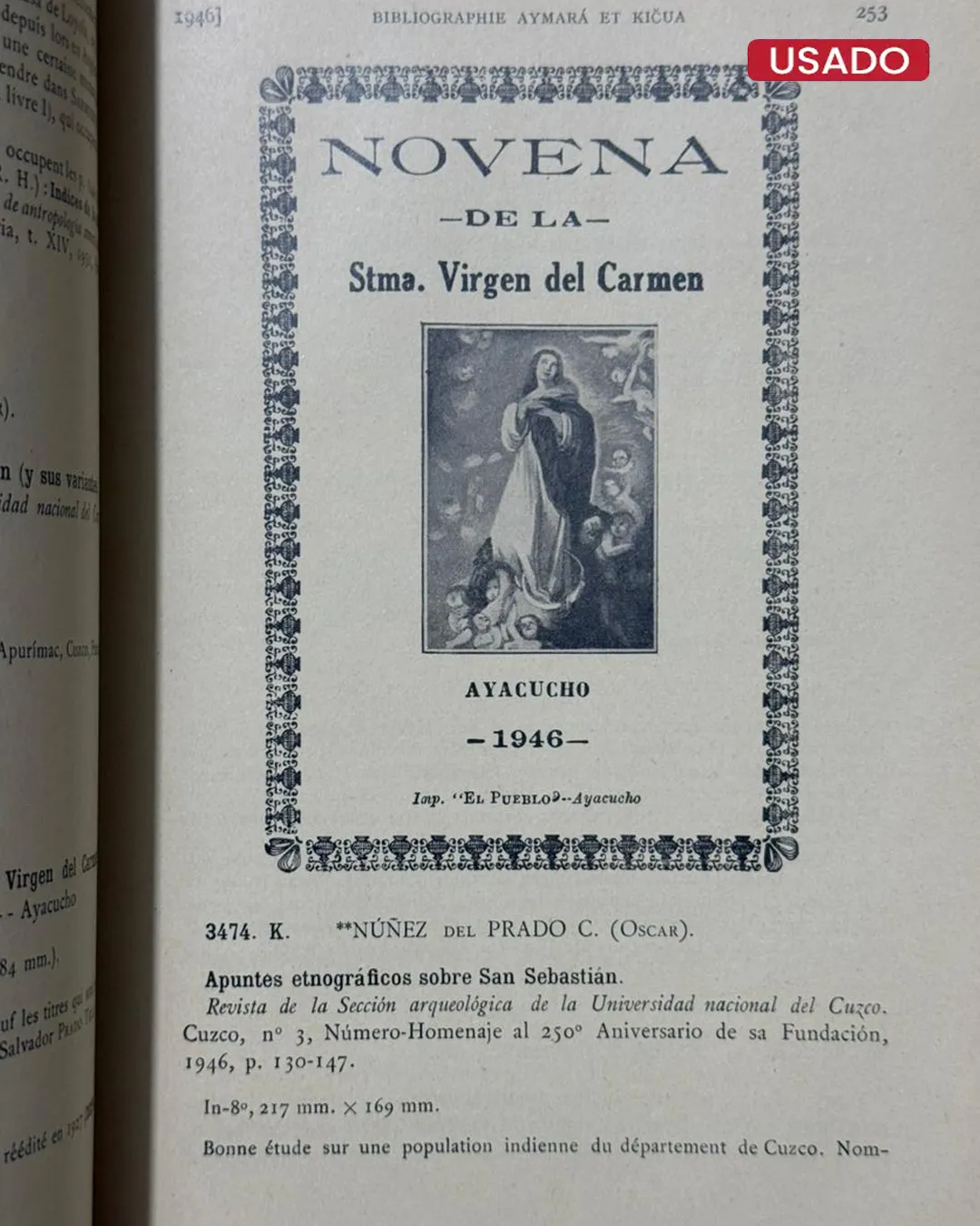 BIBLIOGRAPHIE DES LANGUES AYMARÁ ET KICUA (4 VOLUMENES) - TEXTO EN FRANCES Y EN ESPAÑOL - Imagen 4
