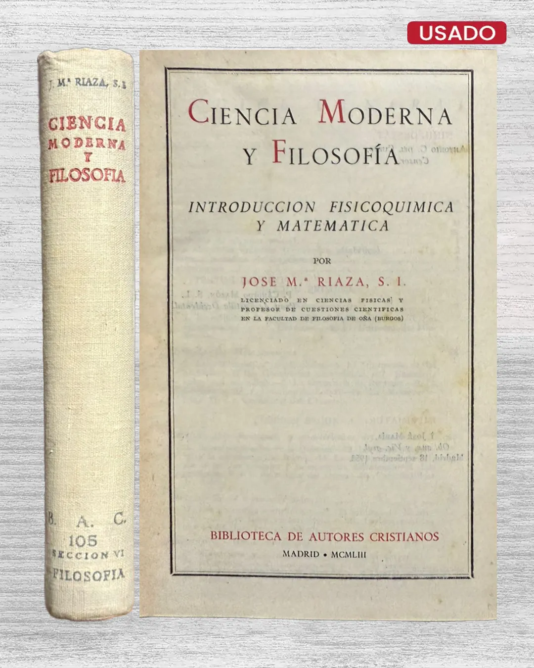CIENCIA MODERNA Y FILOSOFÍA. INTRODUCCIÓN FISICOQUÍMICA Y MATEMÁTICA