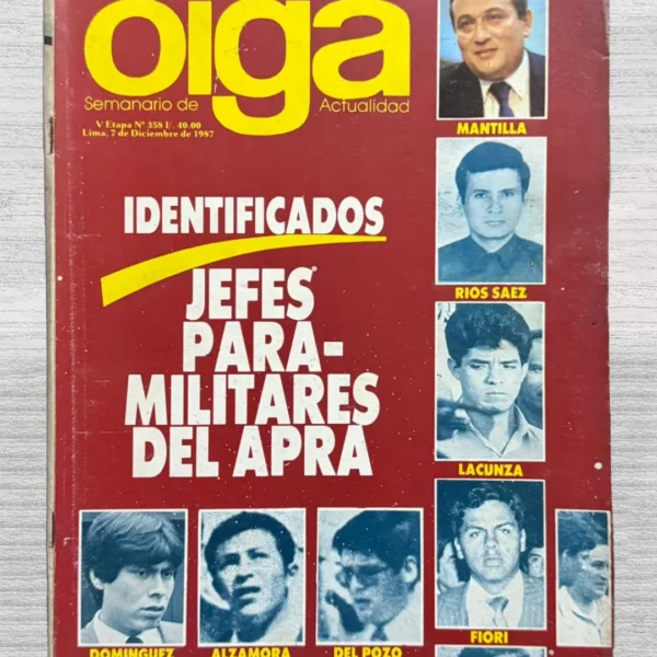 OIGA. SEMANARIO DE ACTUALIDAD – V ETAPA N°358 – LIMA, 7 DE DICIEMBRE DE 1987