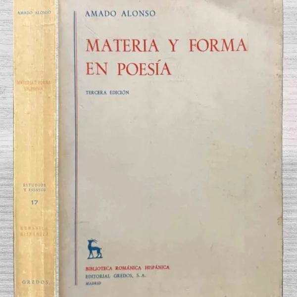 MATERIA Y FORMA EN POESIA