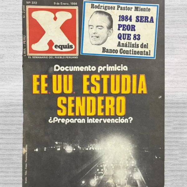 EQUIS X. EL SEMANARIO DEL PUEBLO PERUANO – N°. 372 – 9 DE ENERO, 1984