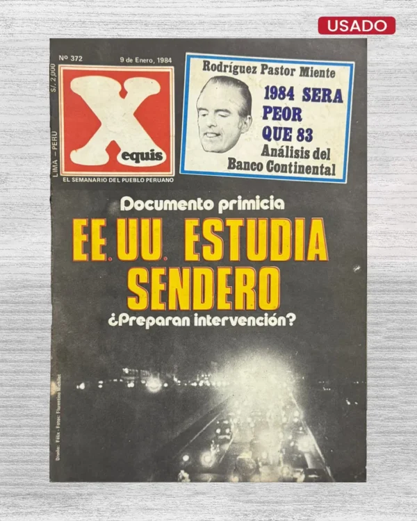 EQUIS X. EL SEMANARIO DEL PUEBLO PERUANO – N°. 372 – 9 DE ENERO, 1984
