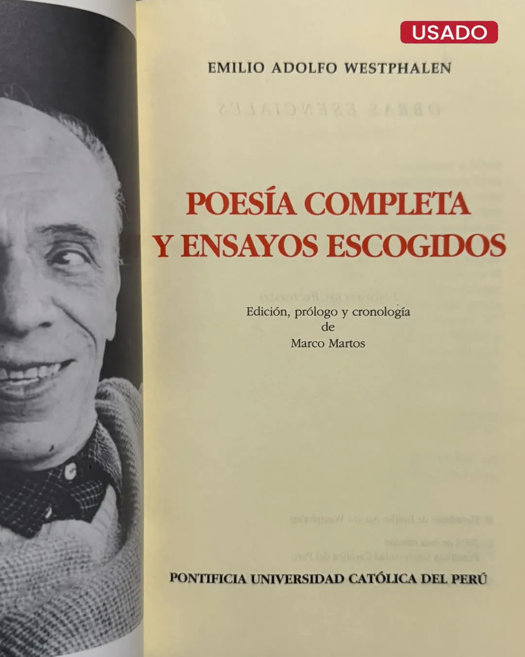 EMILIO ADOLFO WESTPHALEN: POESÍA COMPLETA Y ENSAYOS ESCOGIDOS - Imagen 3