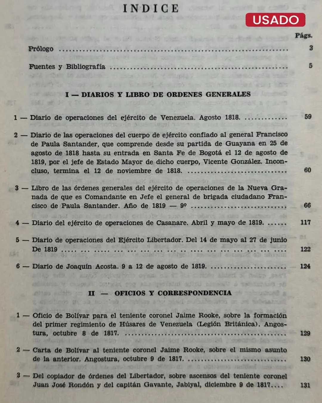 DOCUMENTOS SOBRE LA CAMPAÑA LIBERTADORA DE 1819 (TOMO I) - Imagen 3