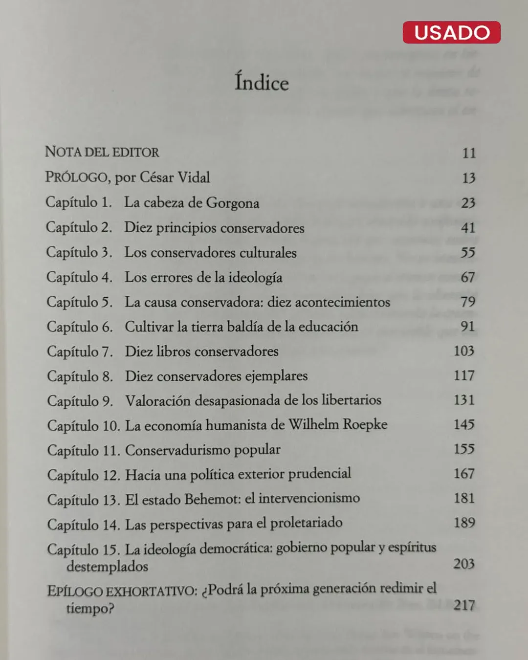 QUE SIGNIFICA SER CONSERVADOR (EN 15 LECCIONES) - Imagen 2