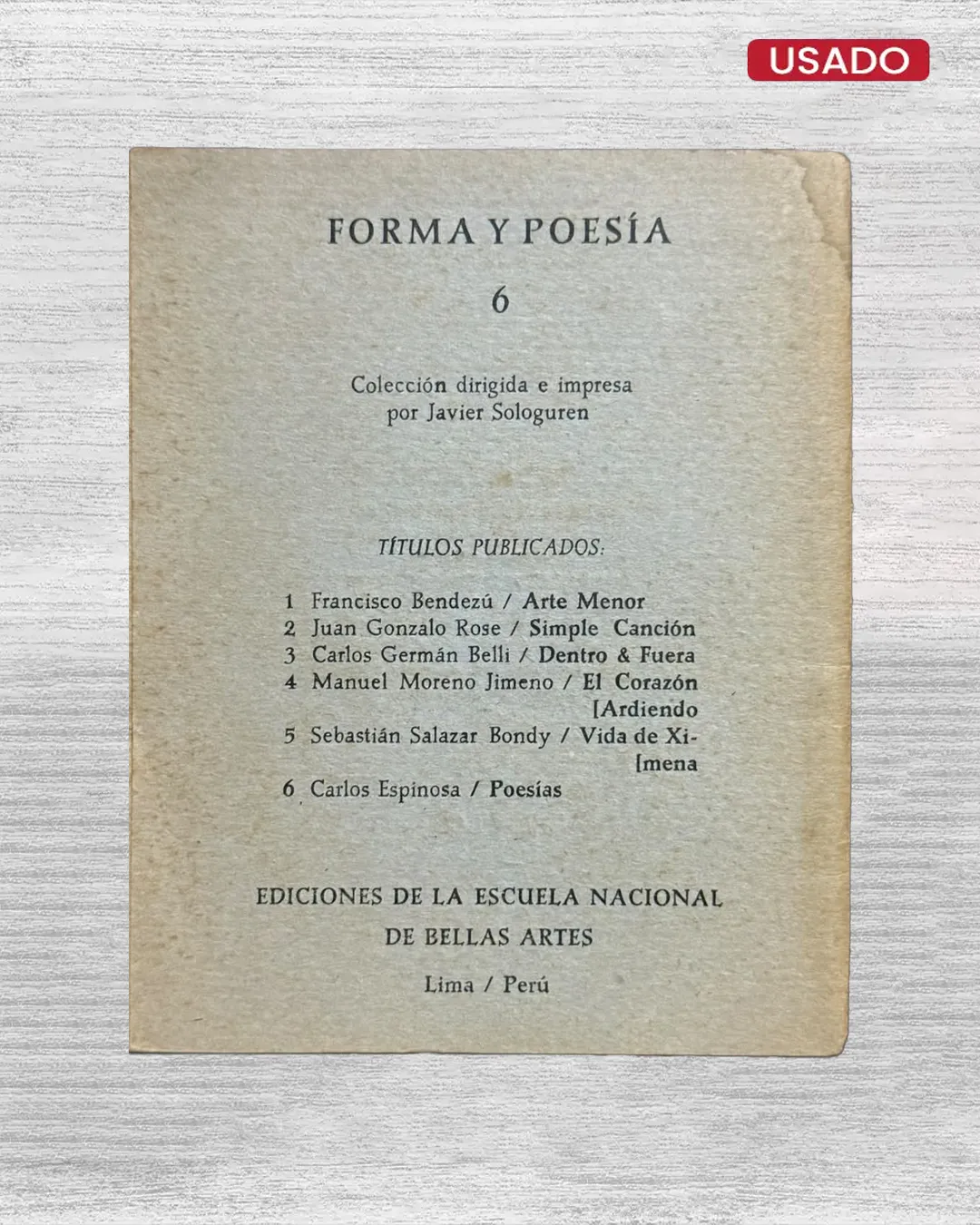 CARLOS ESPINOSA: POESÍAS - Imagen 3