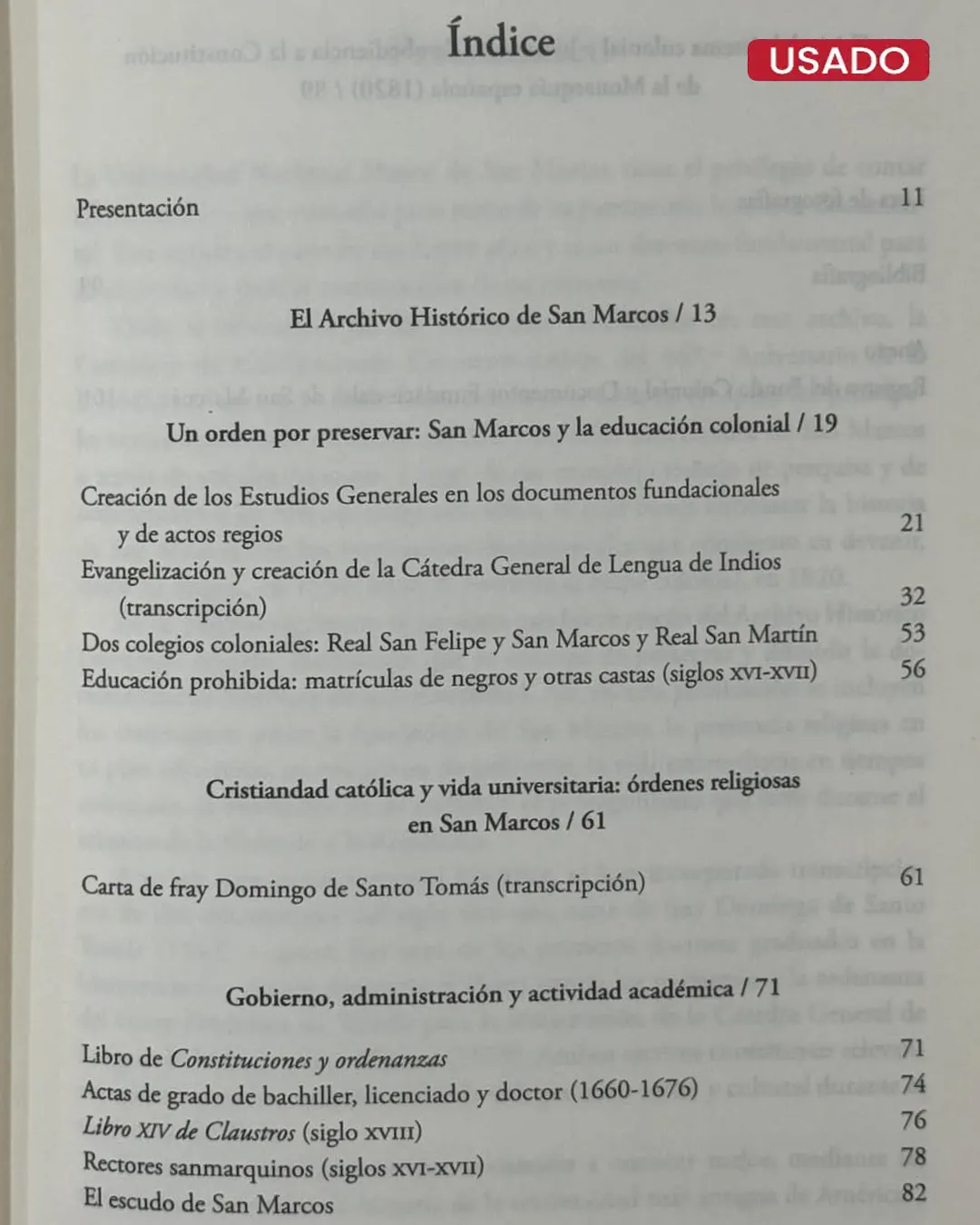 SAN MARCOS. TESTIMONIO HISTÓRICO-DOCUMENTAL (1551–1820) - Imagen 3
