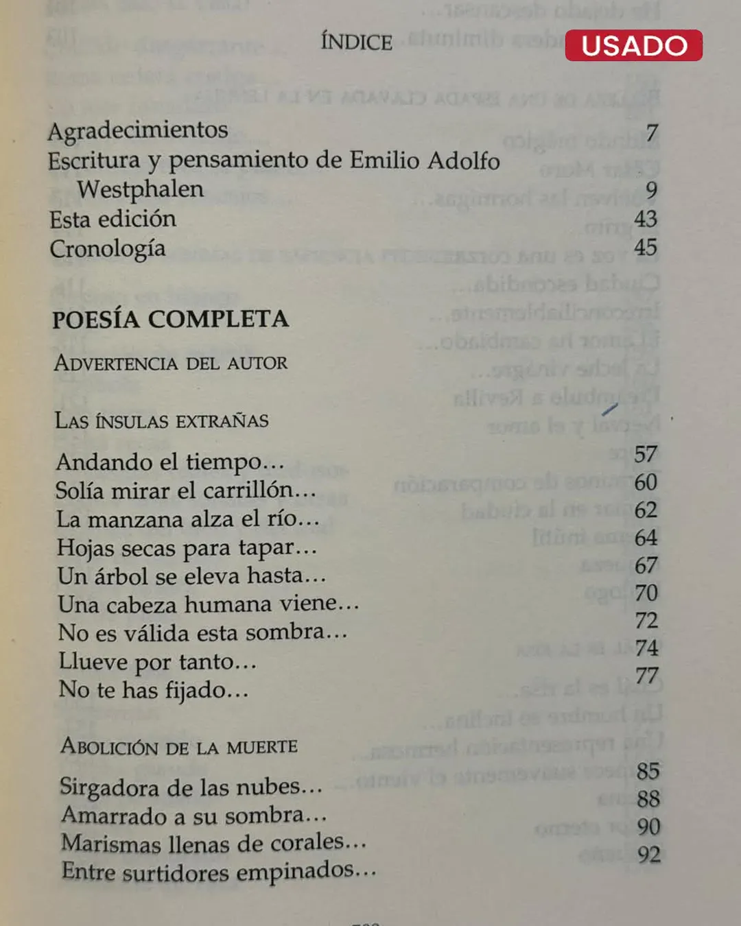 EMILIO ADOLFO WESTPHALEN: POESÍA COMPLETA Y ENSAYOS ESCOGIDOS - Imagen 2