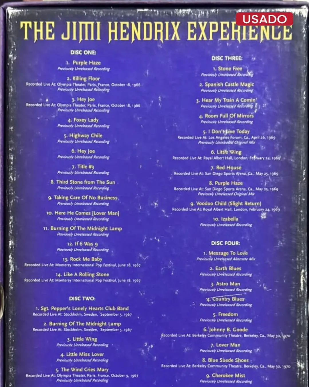 THE JIMI HENDRIX EXPERIENCE (BOX SET – 4 CD) - Imagen 5