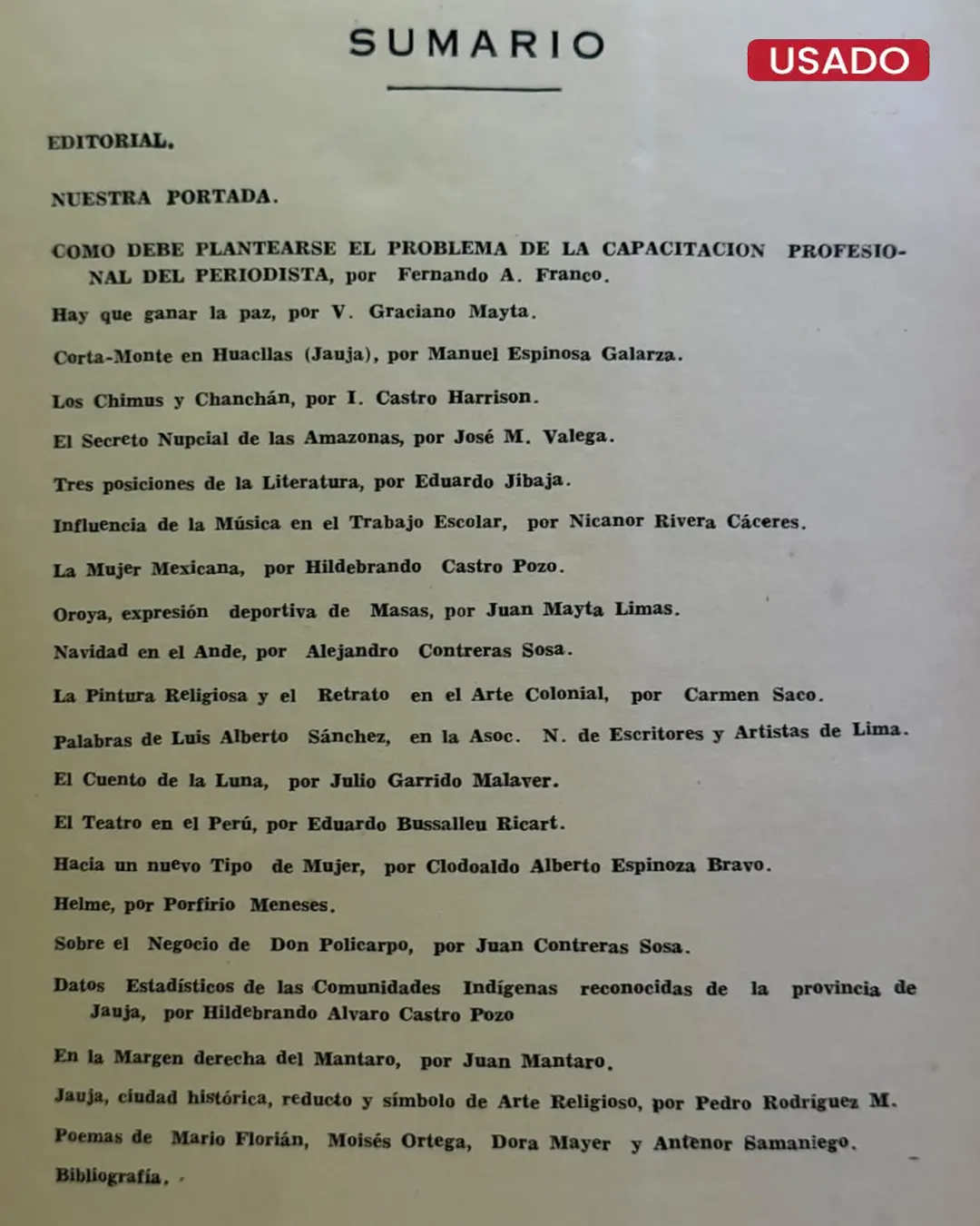 HATUN XAUXA. ORGANO DEL “HATUNU XAUXA CLUB. REVISTA TRIMESTRAL DE CULTURA – AÑO I – NO. 2 - Imagen 3