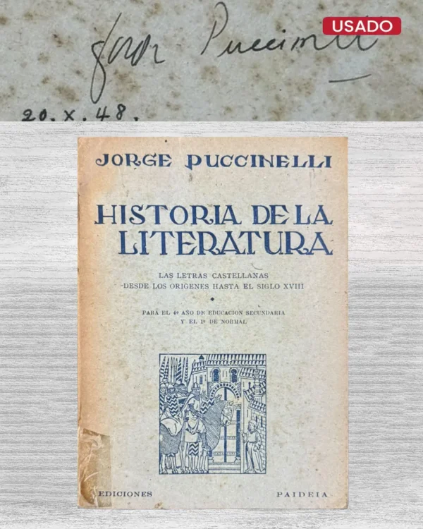 HISTORIA DE LA LITERATURA. LAS LETRAS CASTELLANAS DESDE LOS ORIGENES HASTA EL SIGLO XVIII (CON FIRMA DEL AUTOR)
