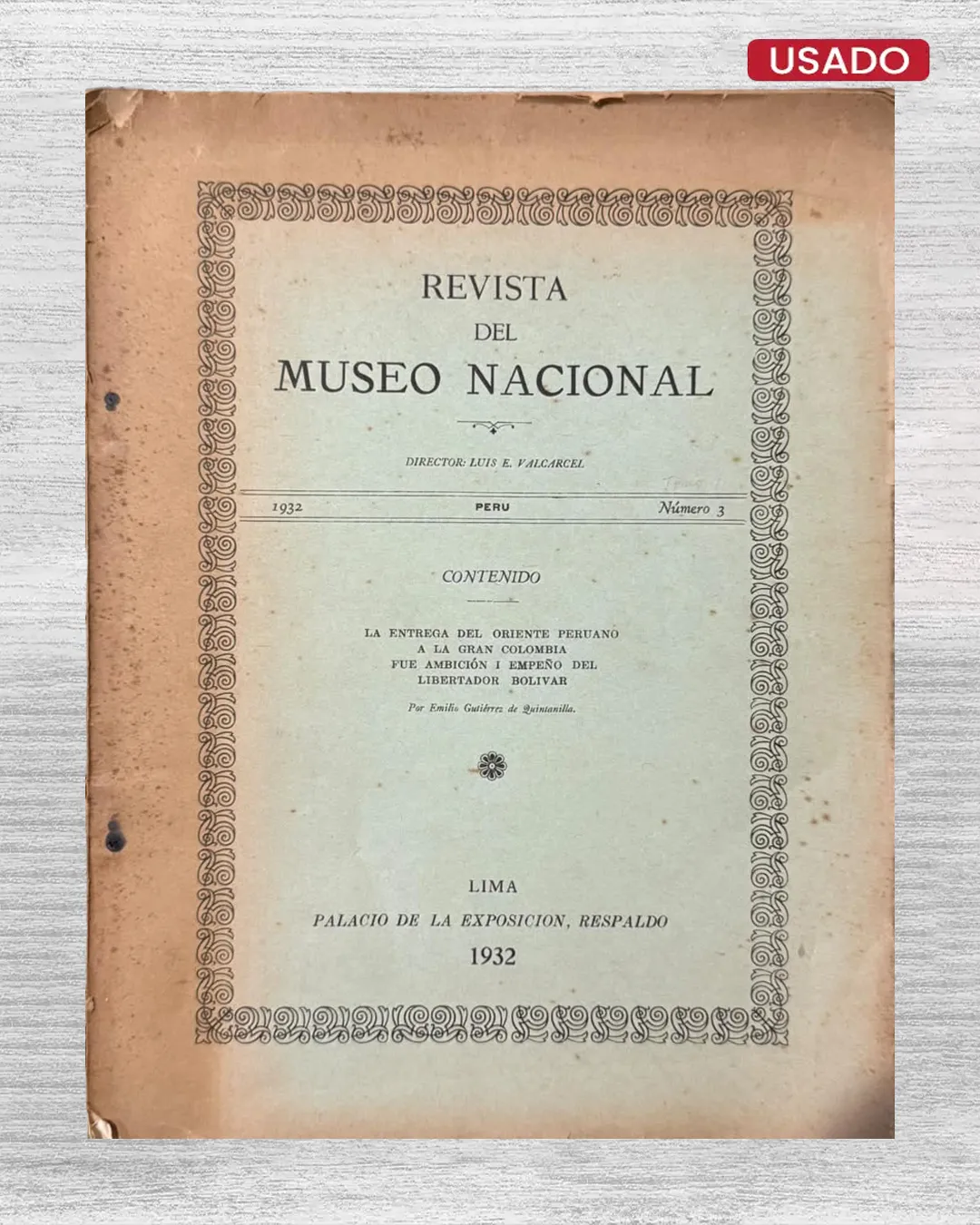 REVISTA DEL MUSEO NACIONAL – NÚMERO 3 (1932)