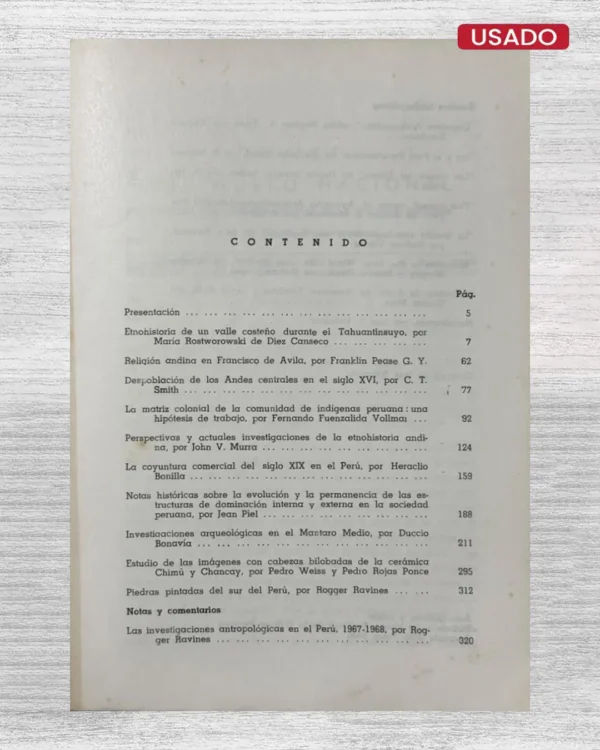 REVISTA DEL MUSEO NACIONAL. ORGANO DEL MUSEO NACIONAL DE LA CULTURA PERUANA – AÑOS 1967 – 1968 – TOMO XXXV