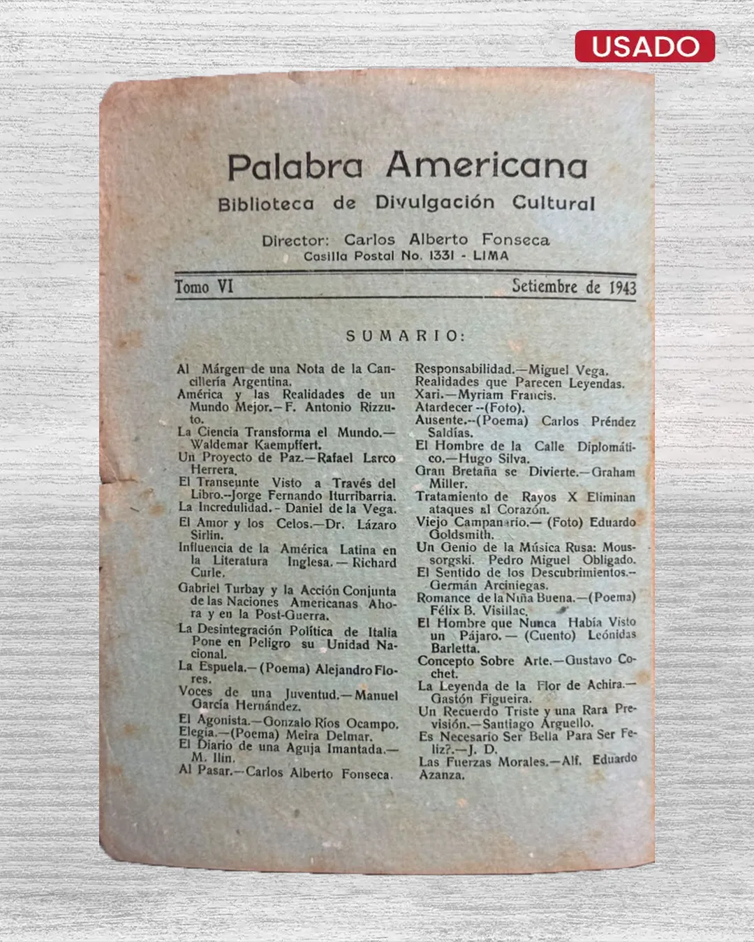 PALABRA AMERICANA (TOMO VI)