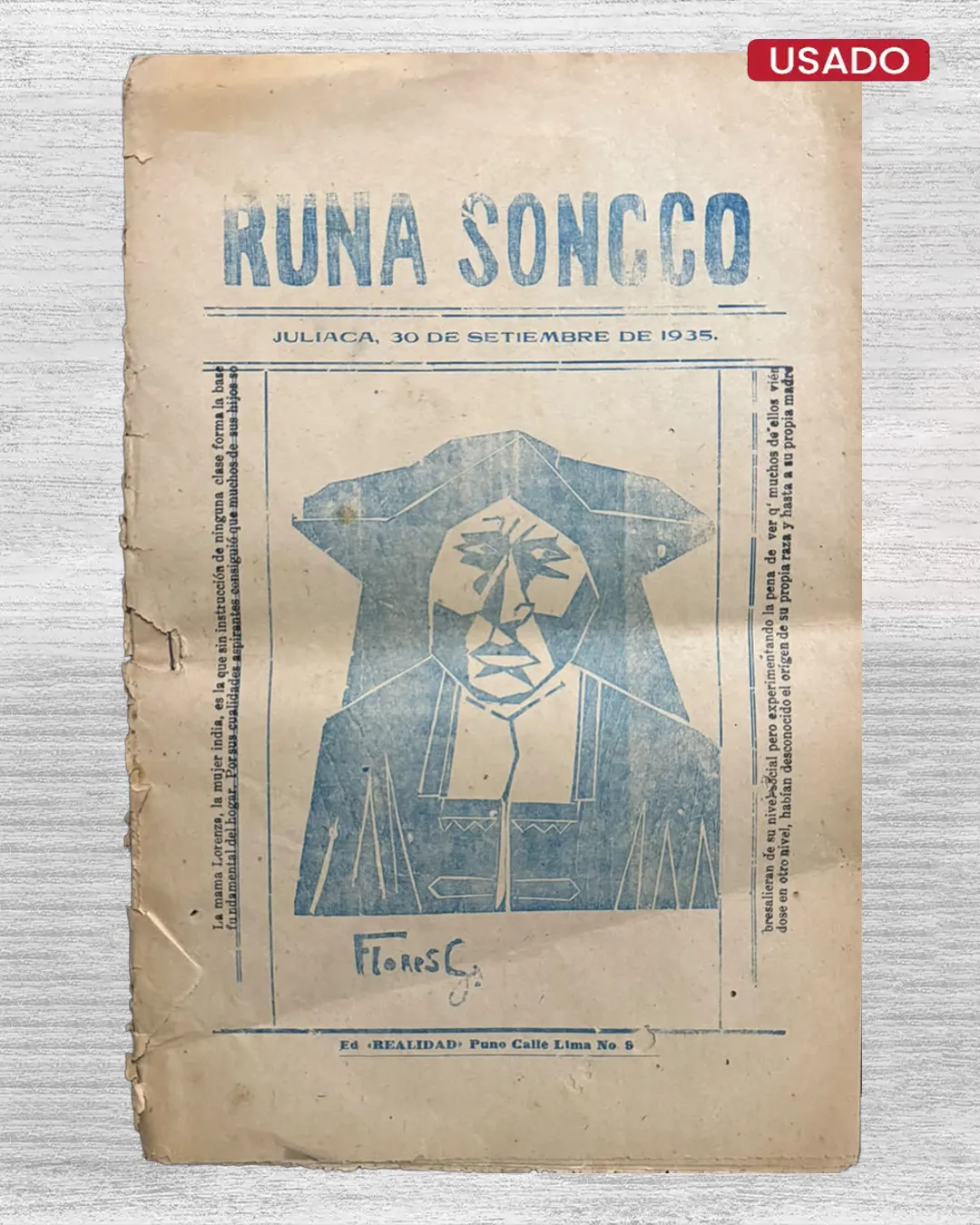 RUNA SONCCO – JULIACA, 30 DE SETIEMBRE DE 1935