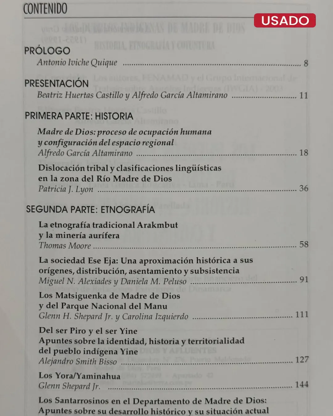 LOS PUEBLOS INDIGENAS DE MADRE DE DIOS. HISTORIA, ETNOGRAFIA Y COYUNTURA - Imagen 2