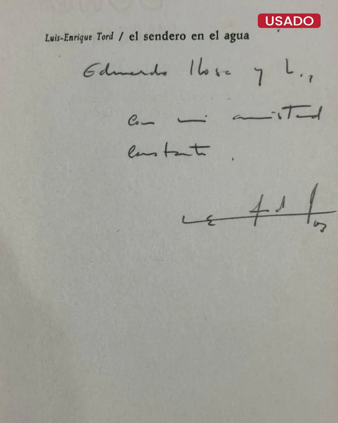 EL SENDERO EN EL AGUA (CON FIRMA DEL AUTOR) - Imagen 2