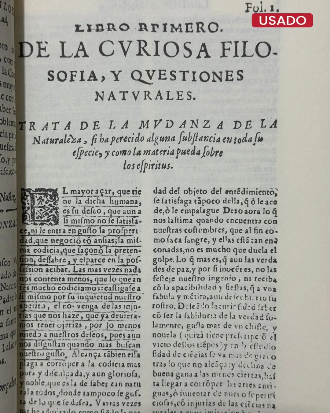 CURIOSA Y OCULTA FILOSOFIA : PRIMERA Y SEGUNDA PARTE DE LAS MARAUILLAS DE LA NATURALEZA EXAMINADAS EN VARIAS QUESTIONES NATURALES - Imagen 2