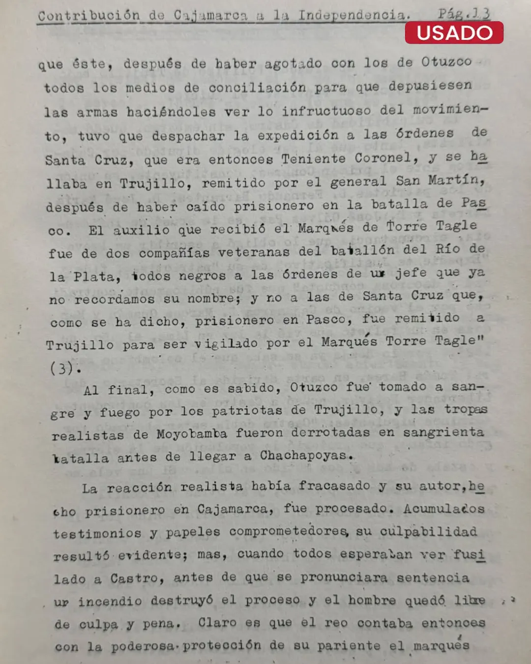 CONTRIBUCIÓN DE CAJAMARCA A LA INDEPENDENCIA DEL PERÚ - Imagen 2