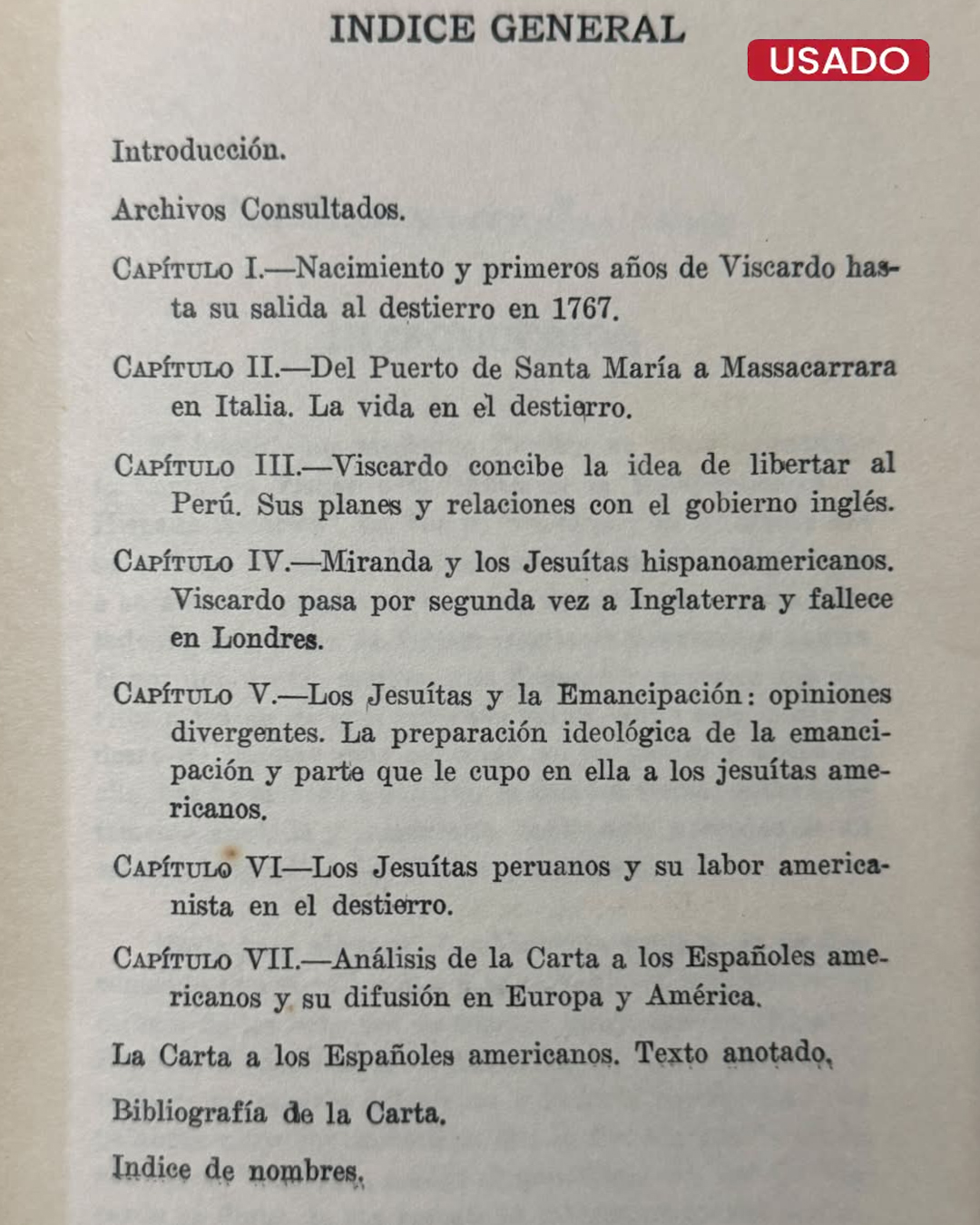 LA CARTA A LOS ESPAÑOLES AMERICANOS DE DON JUAN PABLO VISCARDO Y GUZMAN - Imagen 2