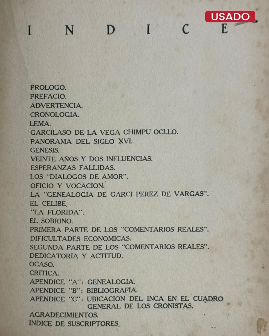 GARCILAZO INKA – ENSAYO SICO-HISTORICO (CON FIRMA DEL AUTOR) - Imagen 3