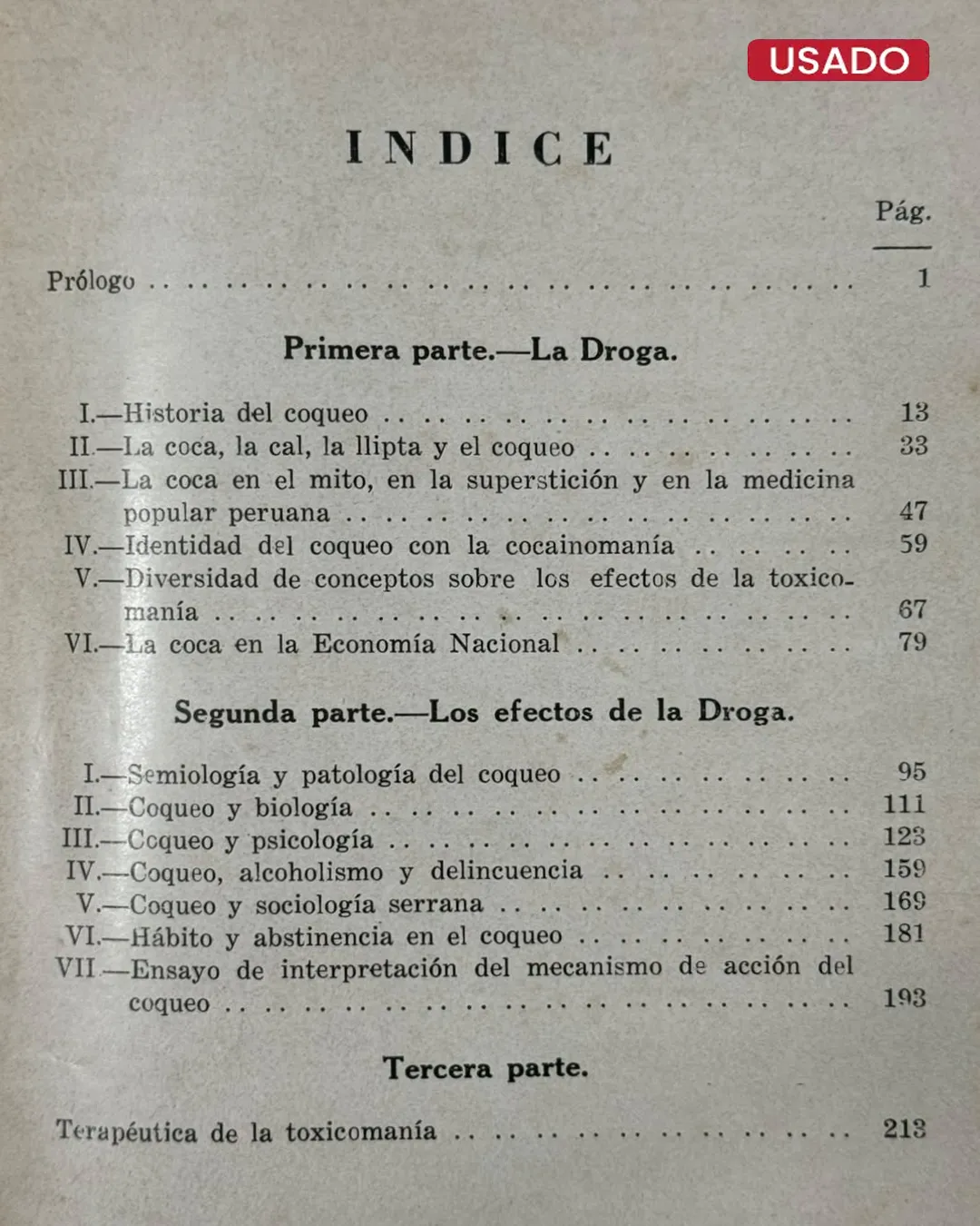 LA COCA. ESTUDIO MEDICO-SOCIAL DE LA GRAN TOXICOMANIA PERUANA - Imagen 3