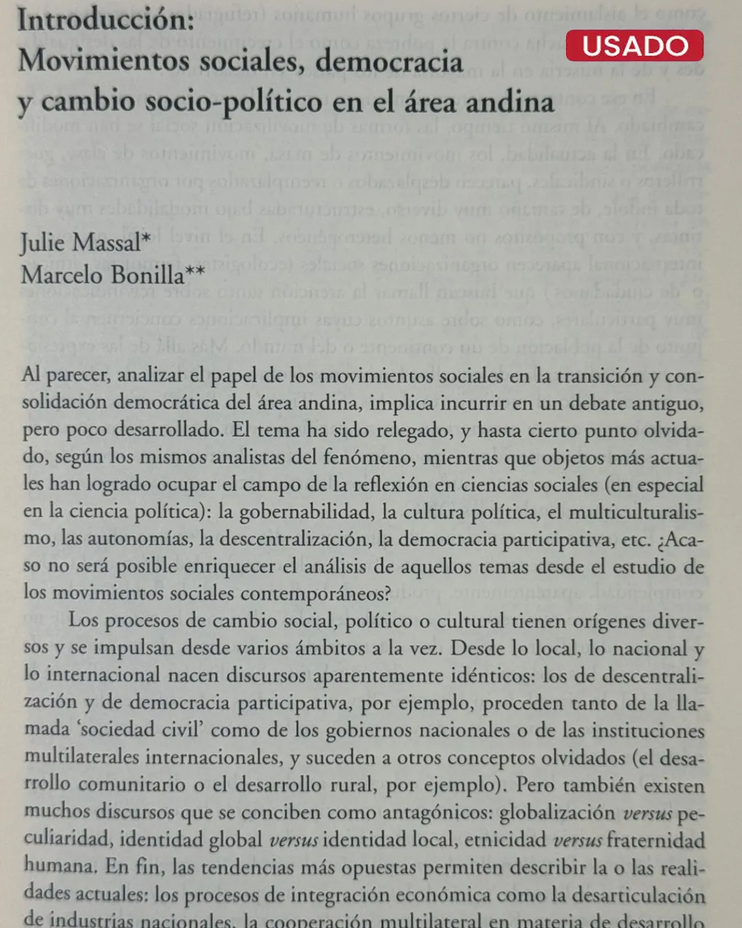 LOS MOVIMIENTOS SOCIALES EN LAS DEMOCRACIAS ANDINAS - Imagen 3