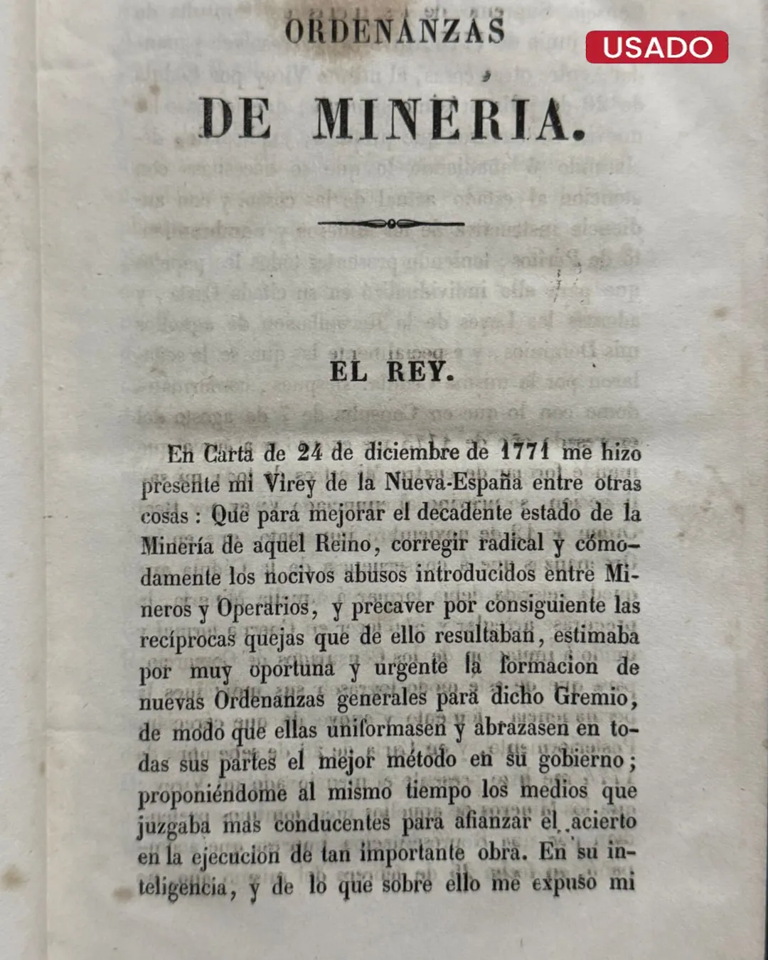 ORDENANZAS DE MINERIA Y COLECCION DE LAS ORDENES Y DECRETOS DE ESTA MATERIA POSTERIORS A SU PUBLICACION A LAS QUE VAN AGREGADAS LAS REFORMAS DE QUE SON SUSCEPTIBLES ALGUNOS DE LOS ARTICULOS VIGENTES DE LAS MISMAS ORDENANZAS, CON UN APENDICE CONCERNIENTE LAS MINAS DEL PERU Y DOS LAMINAS PARA EXPLICAR LOS METODOS MAS ECONOMICOS DE DISFRUTAR LAS VETAS. - Imagen 3